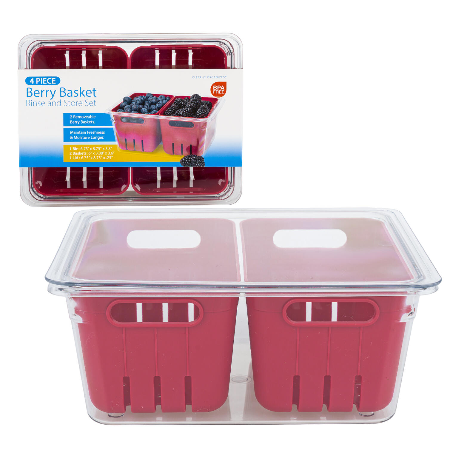 Berry Basket Rinse and Store 4-Piece Set
