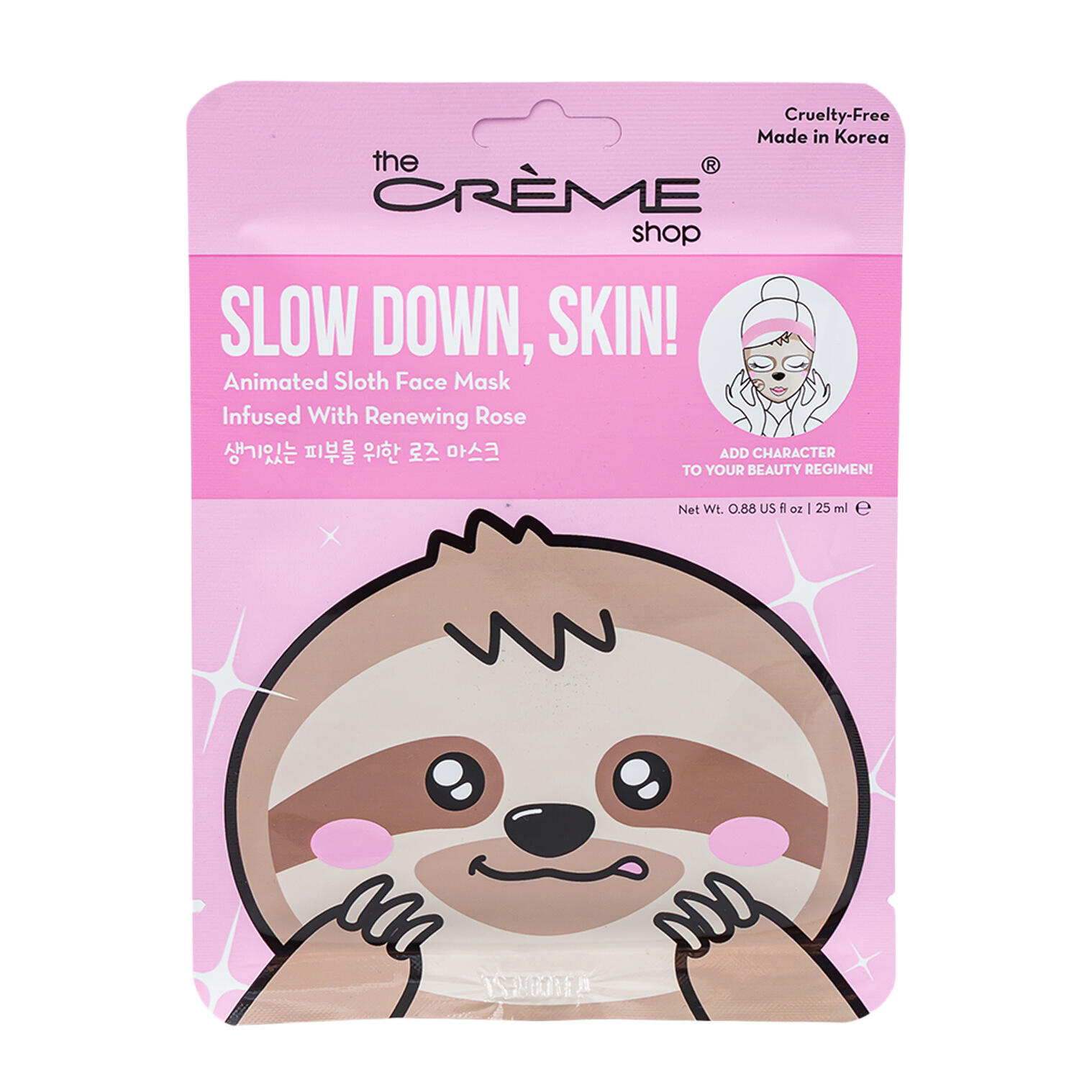 Wholesale The Crème Shop Slow Down, Skin! Animated Sloth Face Mask ...