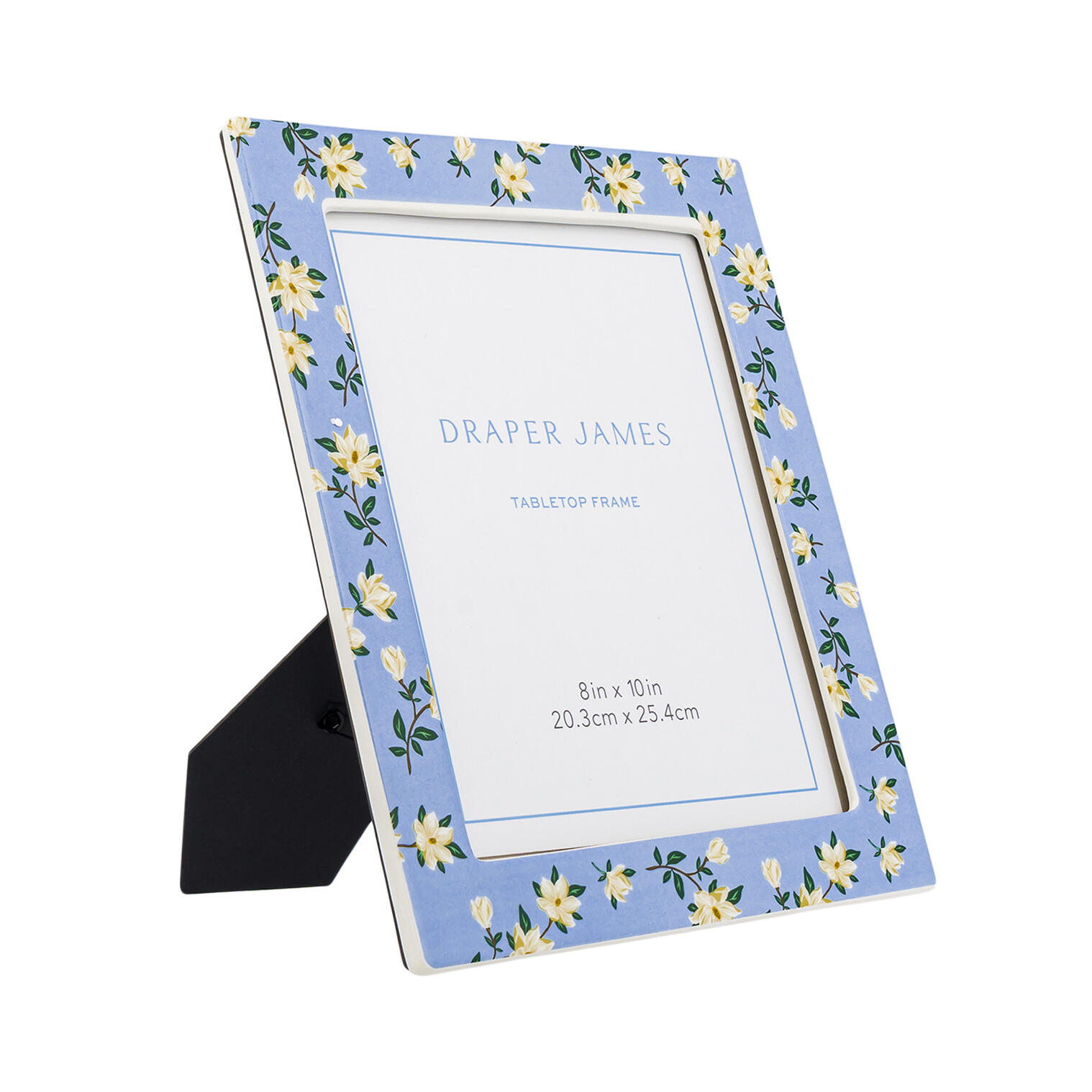 Ceramic Tabletop Photo Frame, 8in x 10in, Flowers