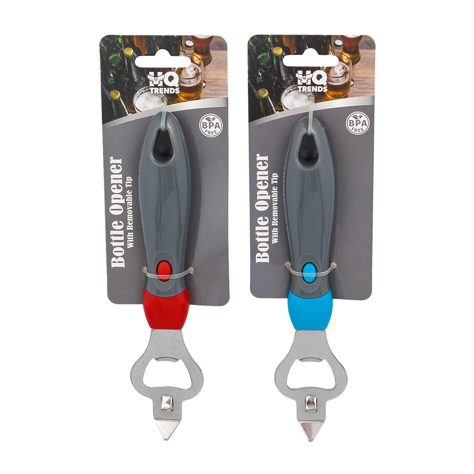 Bottle Opener with Removable Tip, Assorted, BPA Free