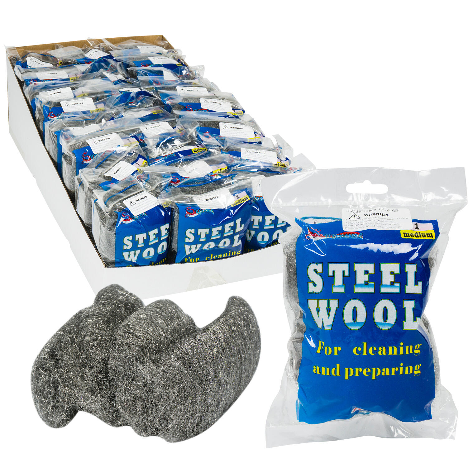 Wholesale 8 Pack Steel Wool Pads