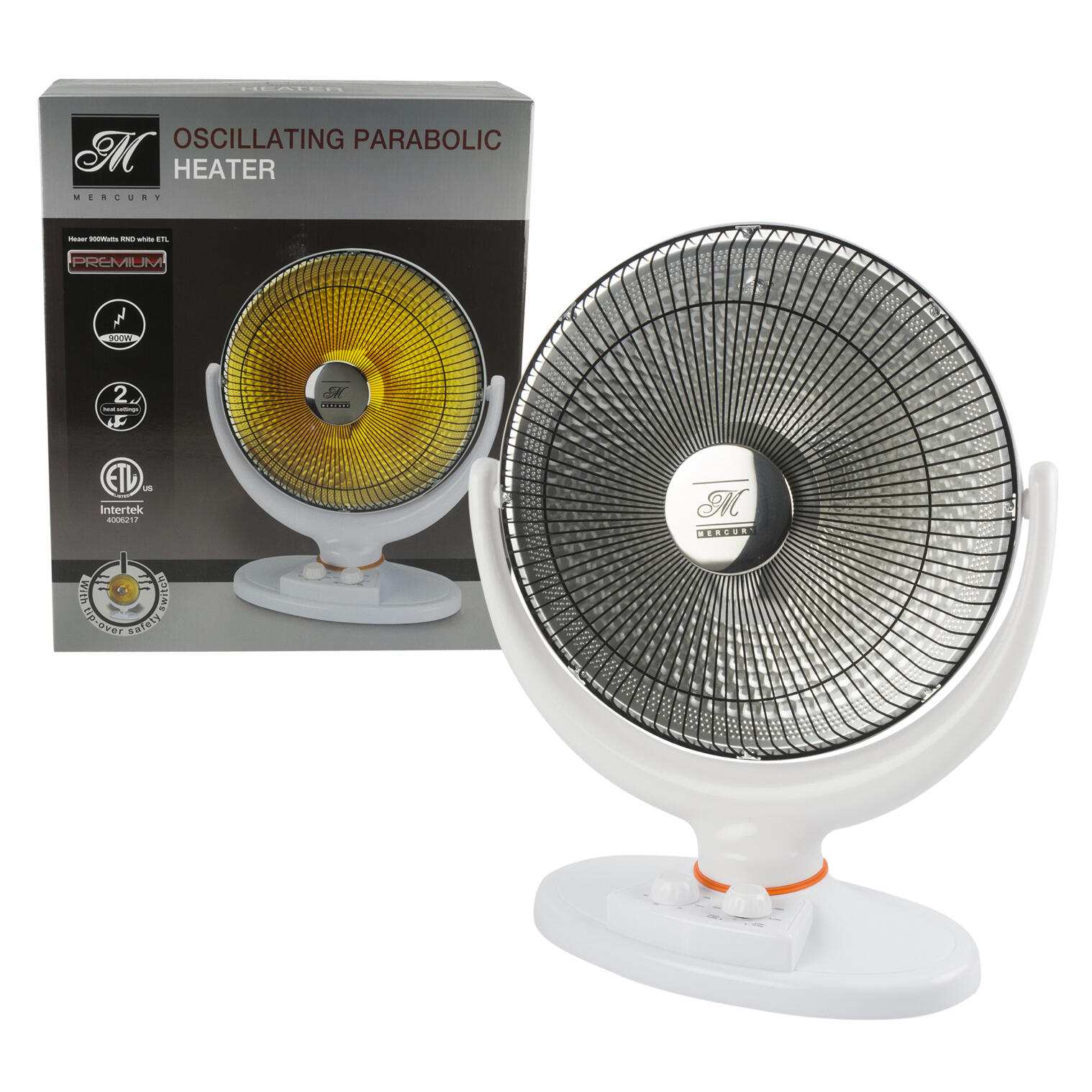 Wholesale White Oscillating Parabolic Heater WHITE