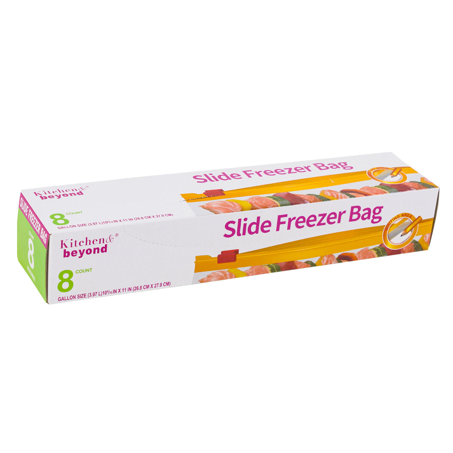 Wholesale Kitchen & Beyond Slide Freezer Bag - 8 Count - 10