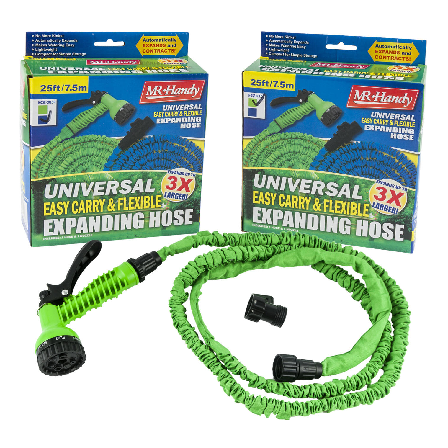 Wholesale 3X Expandable Water Hose 25" BLUE