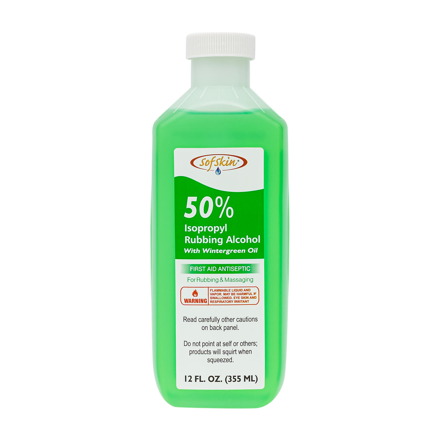 Wholesale 50 Wintergreen Isopropyl Rubbing Alcohol 12oz GREEN