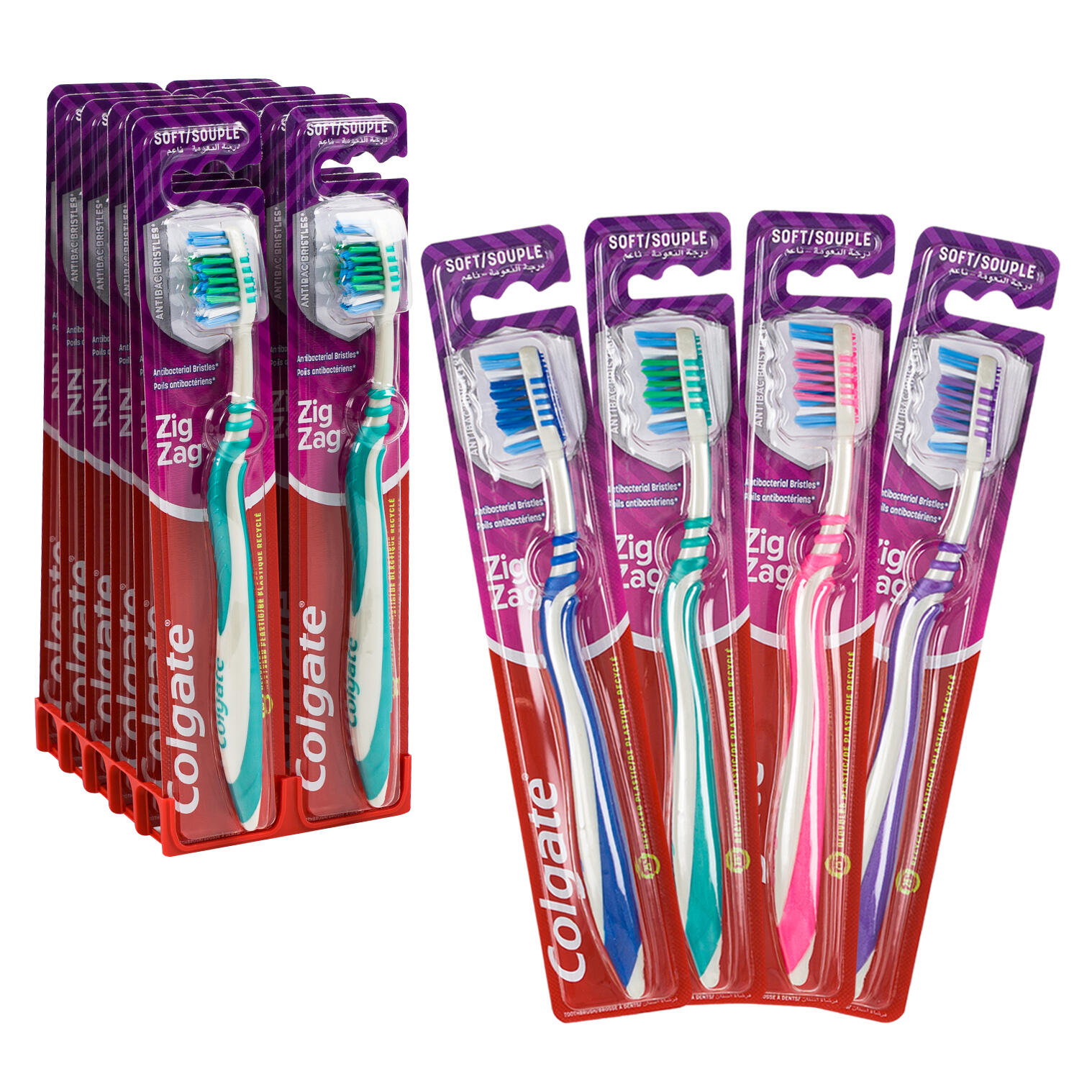 Wholesale Colgate Zig Zag Toothbrush Assorted Colors