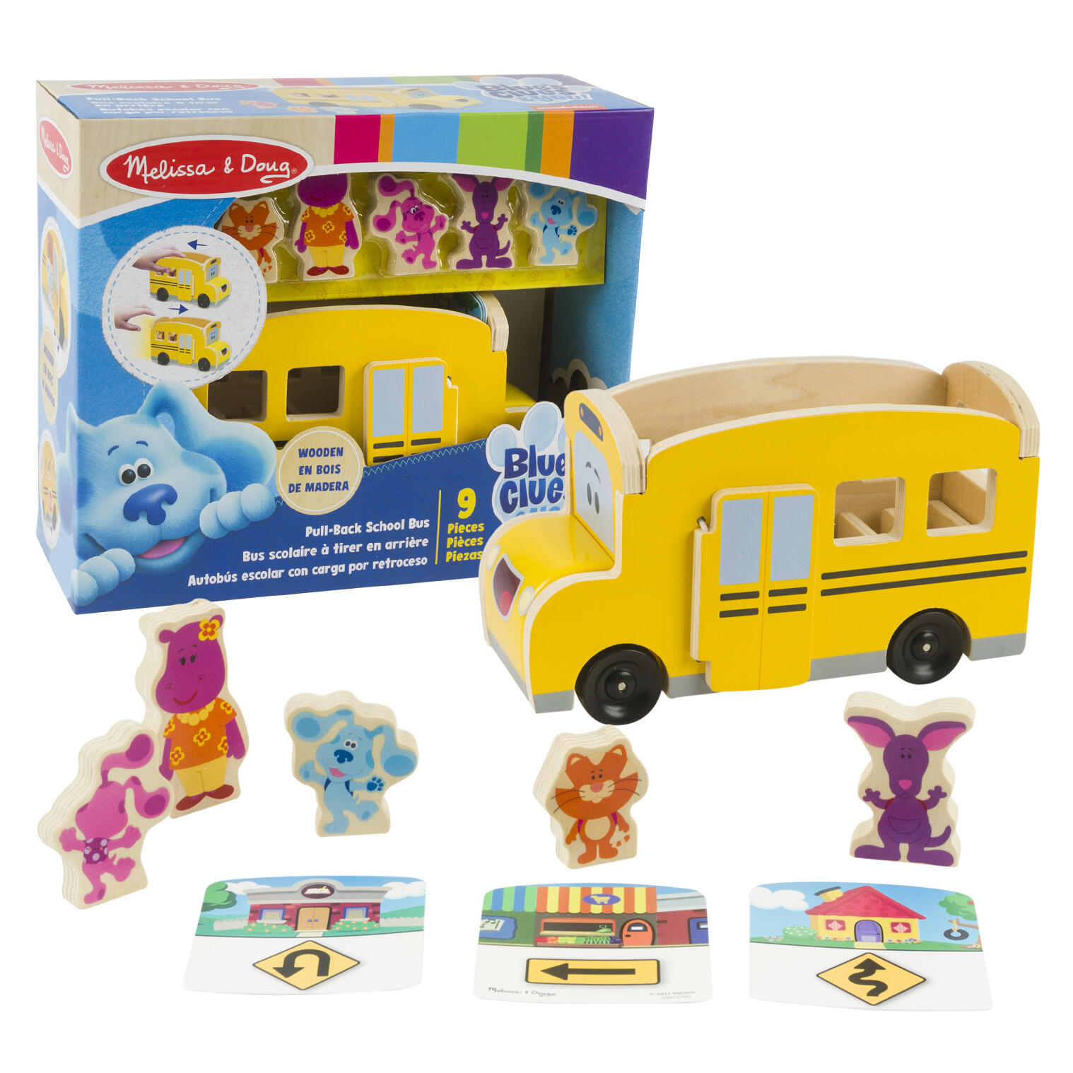 9pc Blues Clues Pull-Back Toy Set