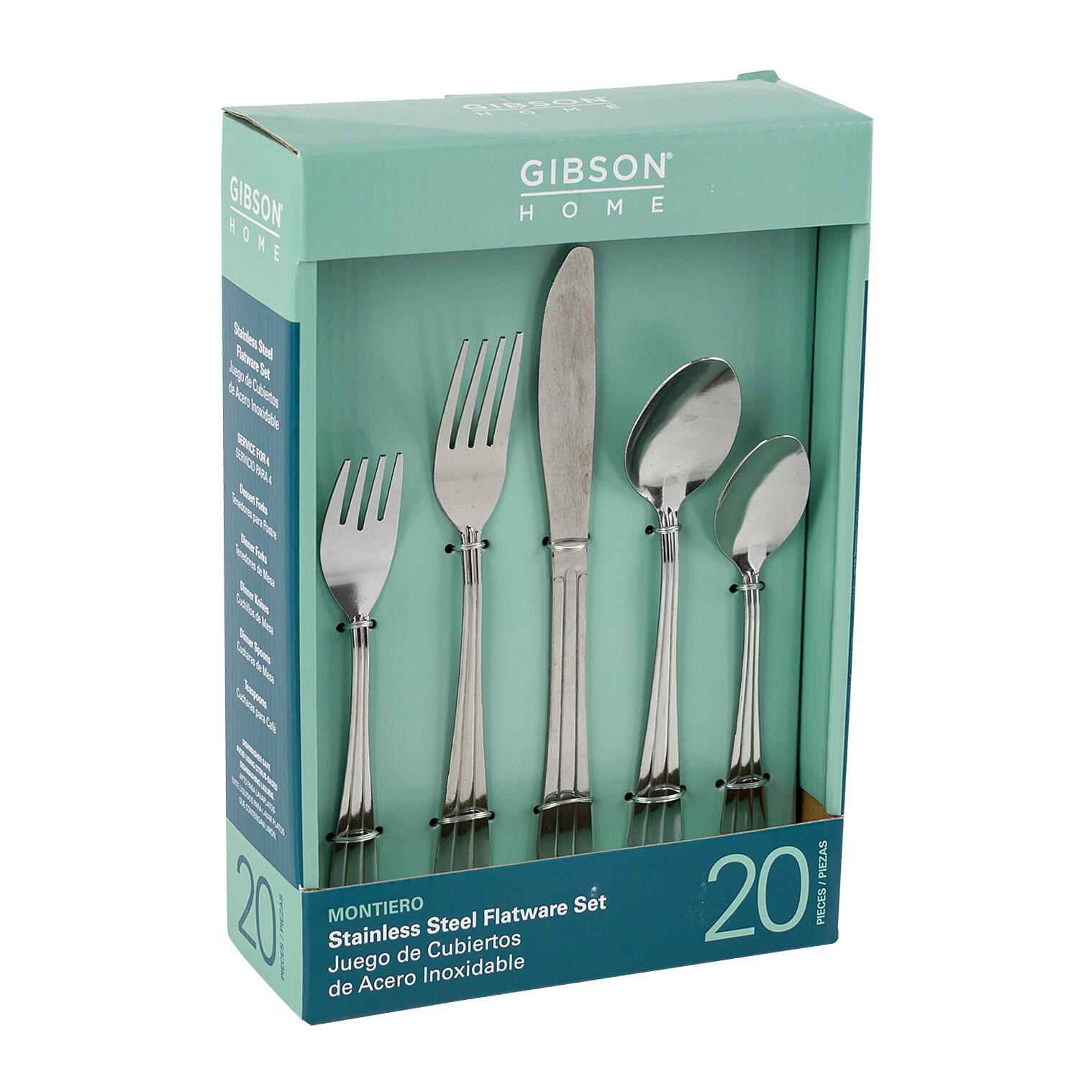 Wholesale Gibson 20pc Stainless Steel Flatware Set SILVER