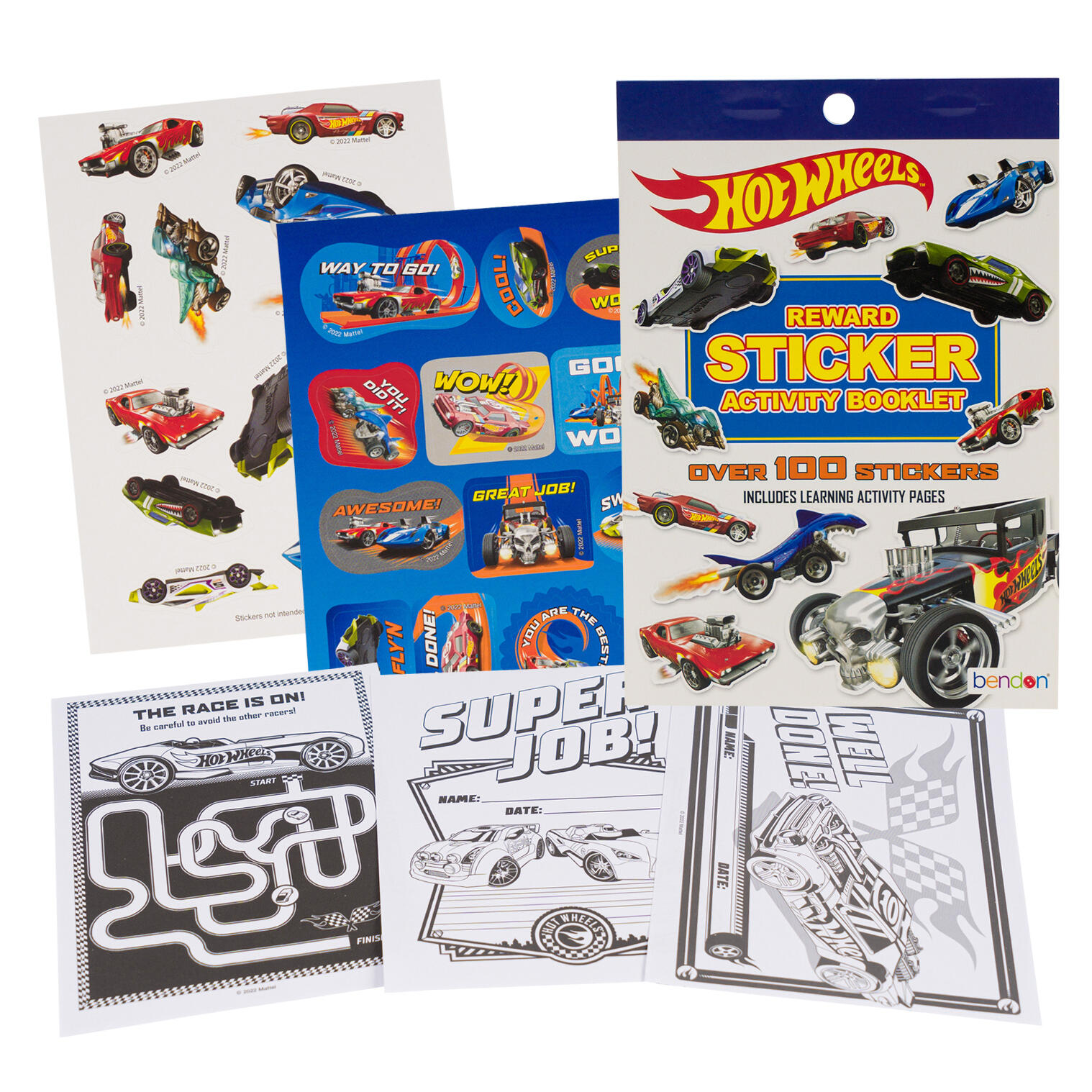Wholesale Hot Wheels 100pc Reward Stickers Booklet MULTICOLOR