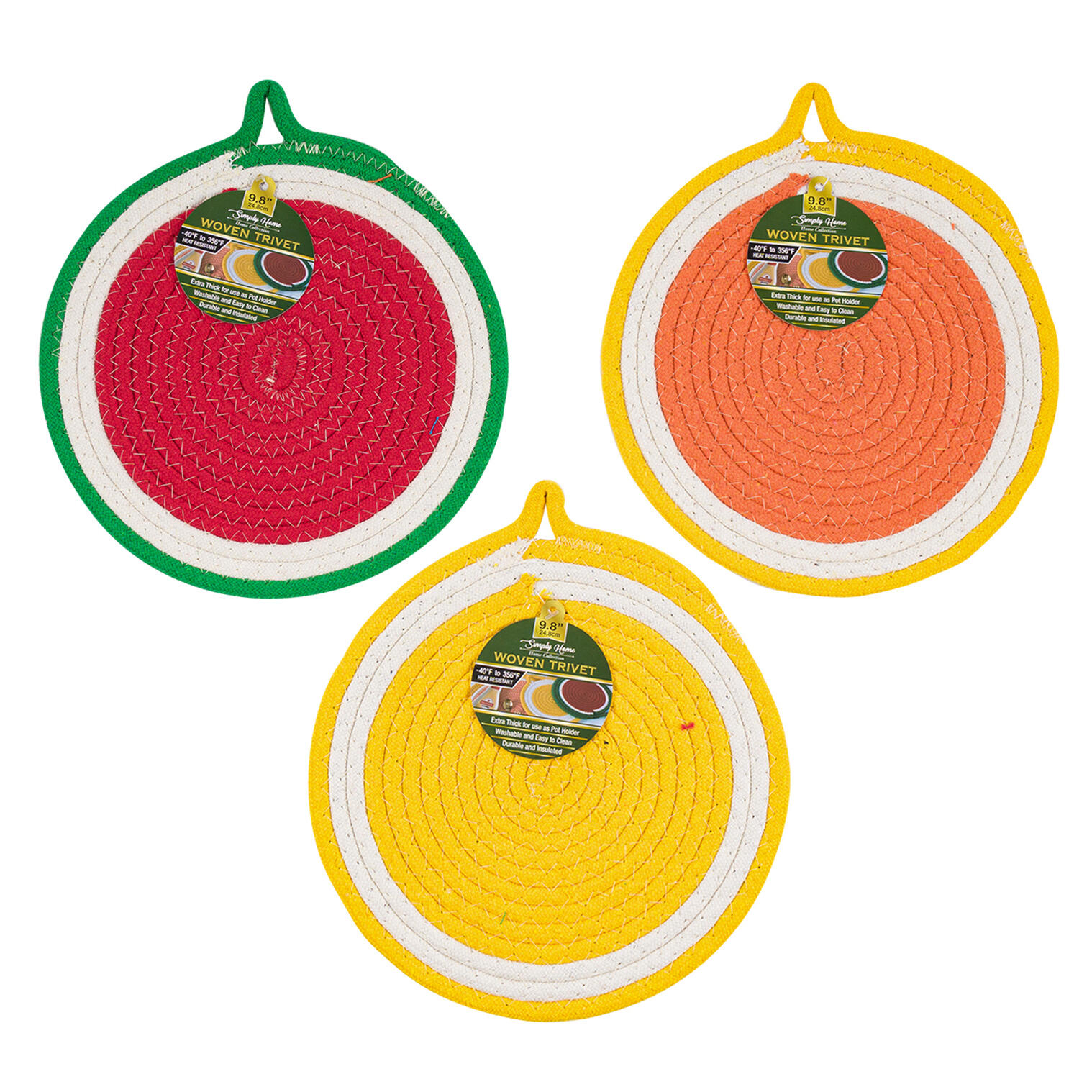 Simply Home Trivet, 9.8", 3 Assortments