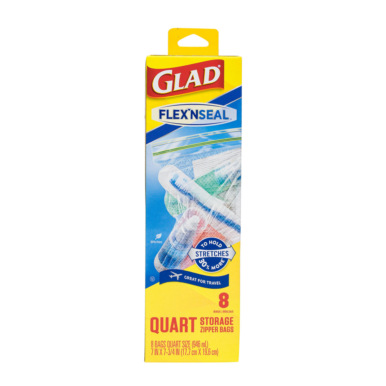 Wholesale 8ct Glad Storage Bag CLEAR