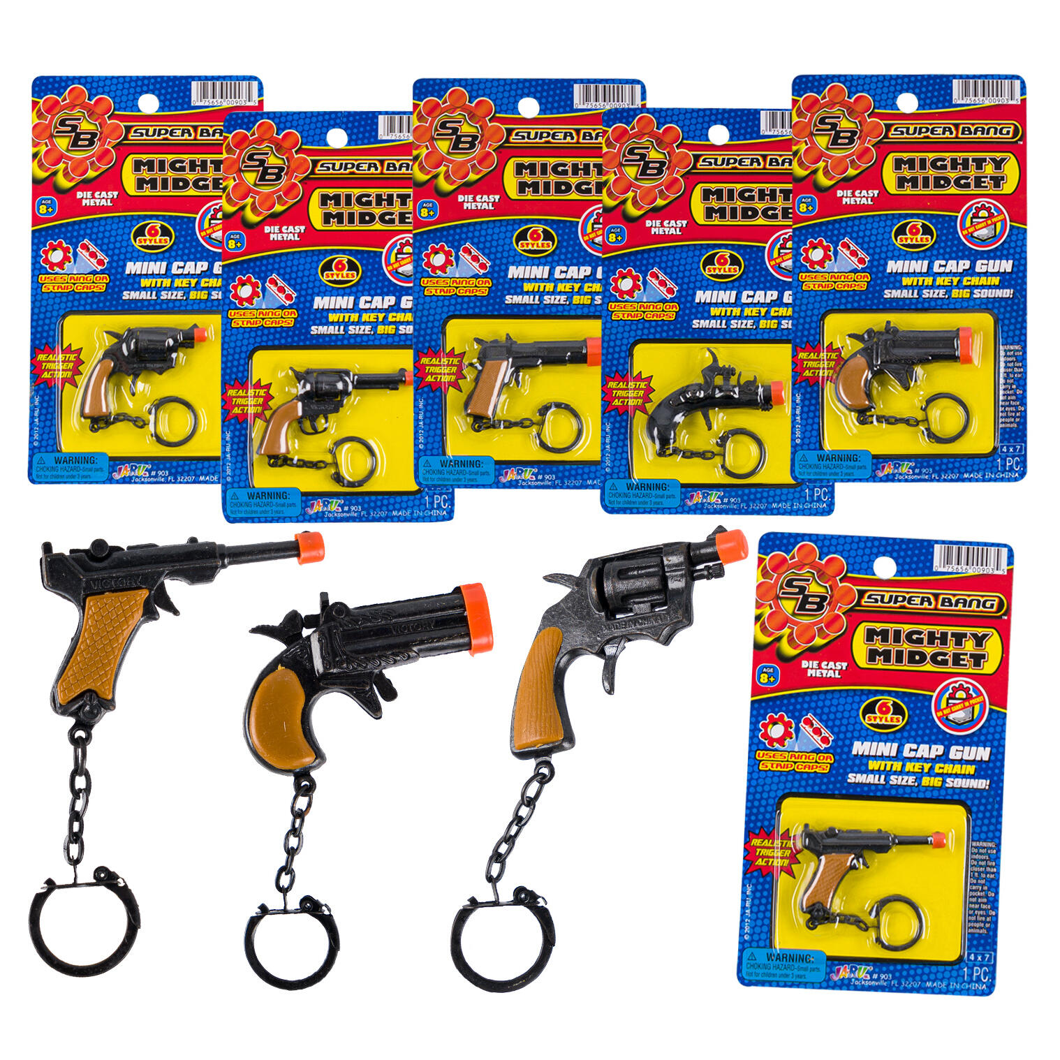 Wholesale Capgun Diecast Keychain BLACK