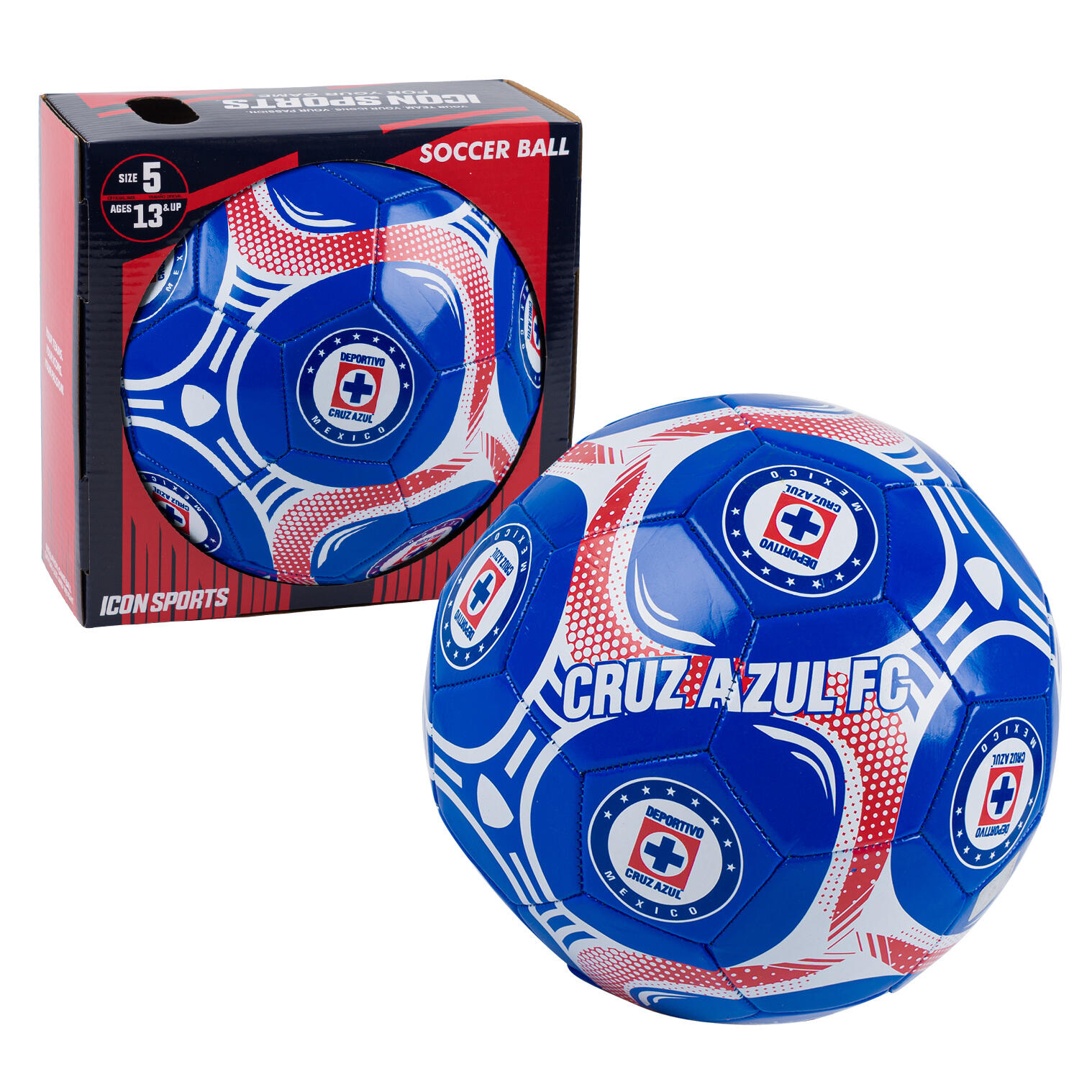 Wholesale Cruz Azul Soccer Ball 5 BLUE/WHITE/RED