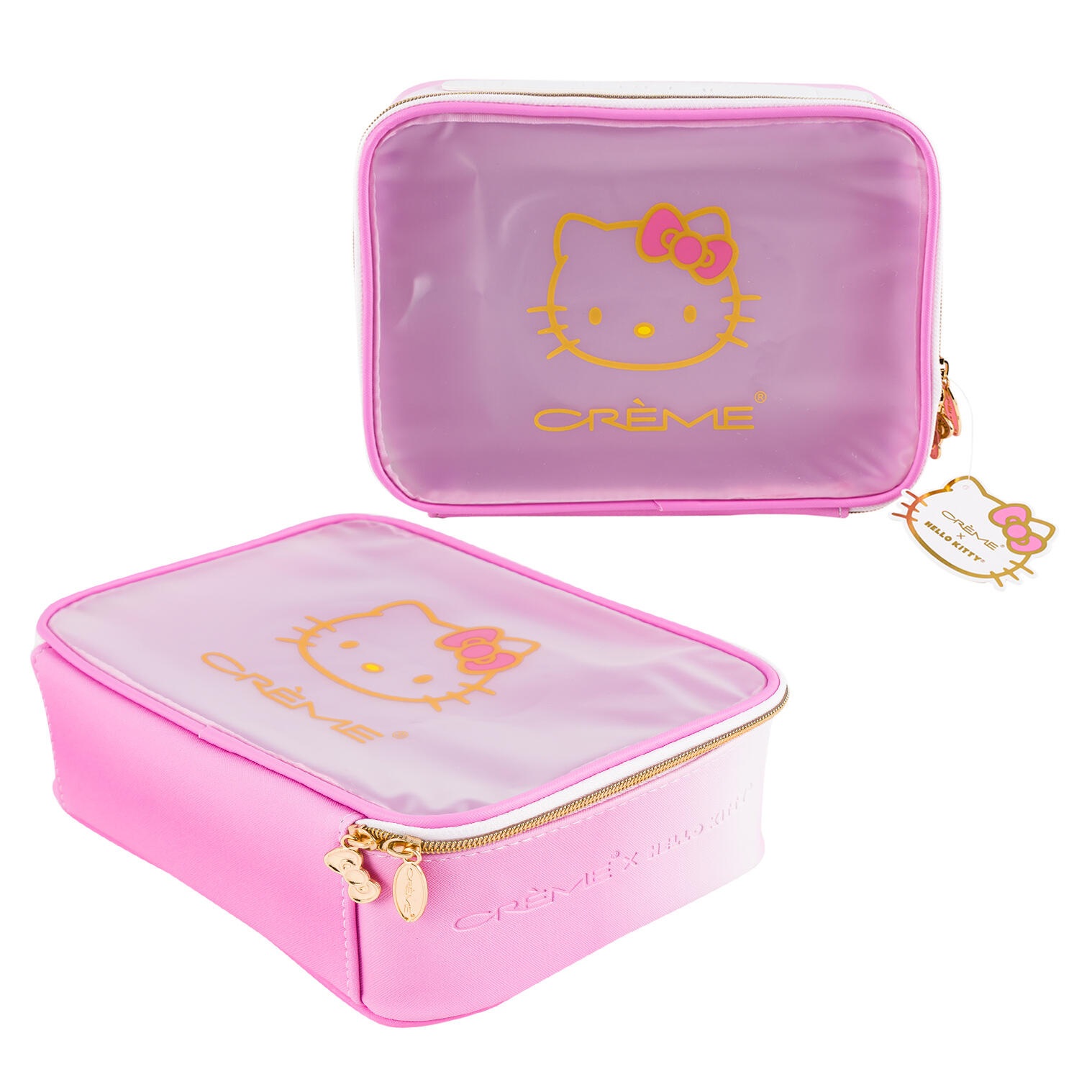 Creme x Hello Kitty Beauty Travel Case - 10.5"x3.5"x8" - Pink