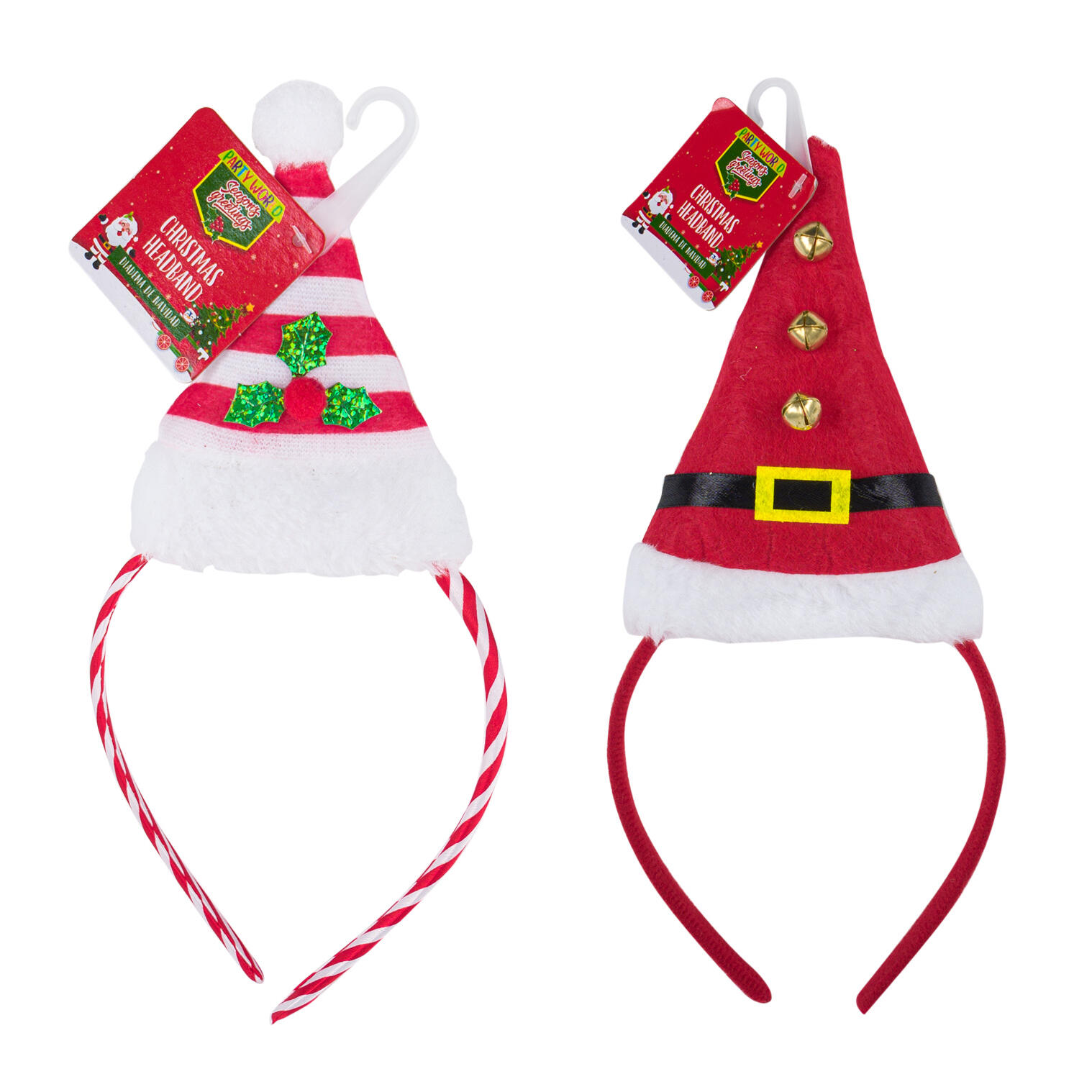 Wholesale Christmas Headband 2 Assorted Designs RED
