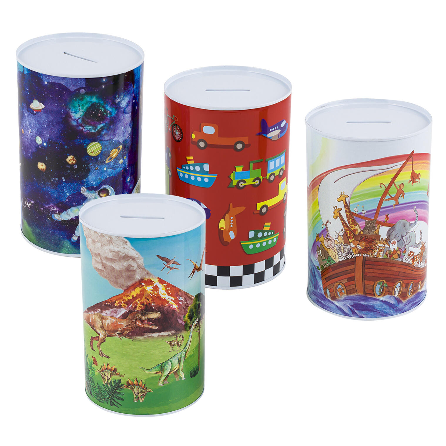 Wholesale Tin Coin Savings Bank, Assorted | MULTI | SKU: 82856