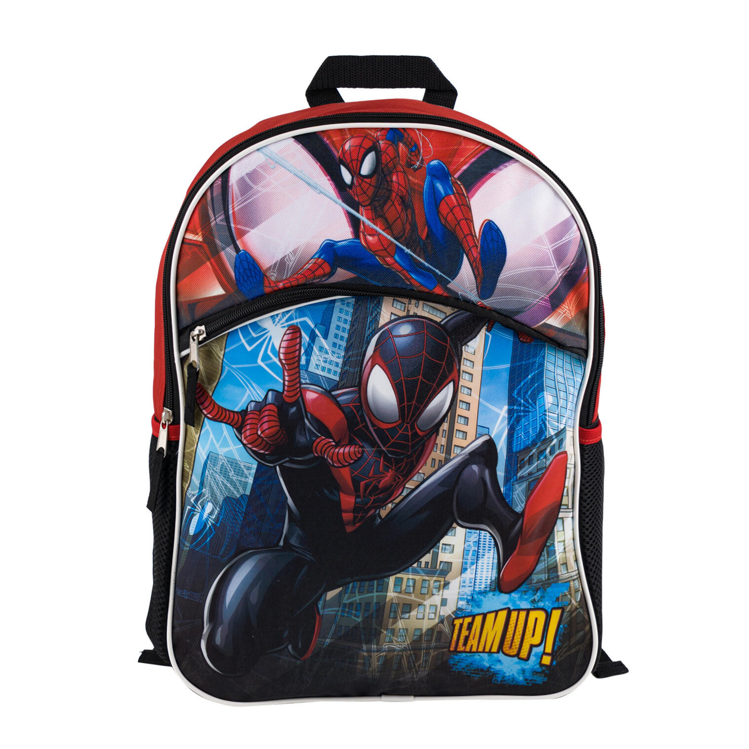 Marvel Spider-Man Backpack - 16" - Deluxe - Microsilk - Peter Parker and Miles Morales