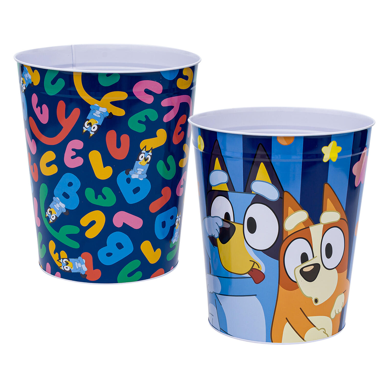 Bluey Tin Waste Bin, 9.5", Assorted Colors