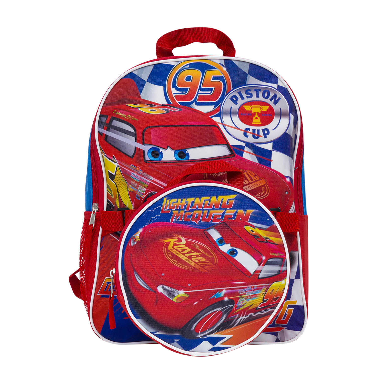 Disney Cars Lightning McQueen Backpack with Lunch Bag - 15 in