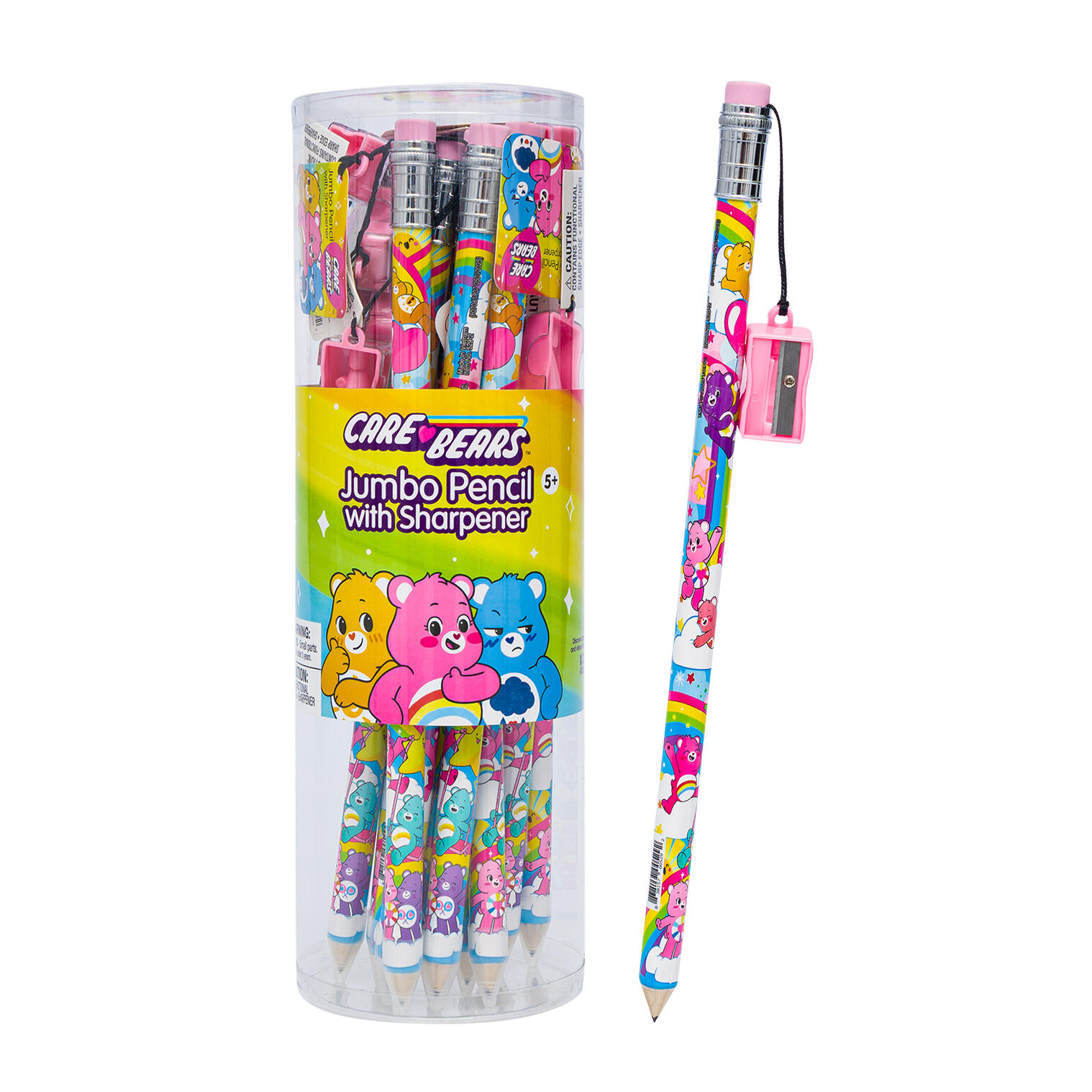 Care Bears Jumbo Pencil with Sharpener, 12 Pieces