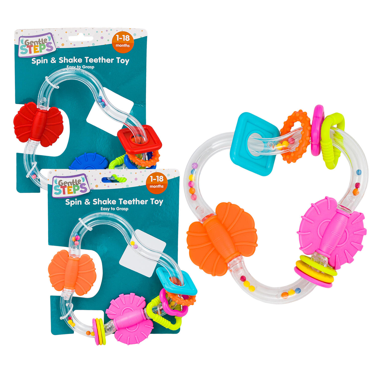 Wholesale Gentle Steps Spin & Shake Teether Toy - 1-18 Months - 2