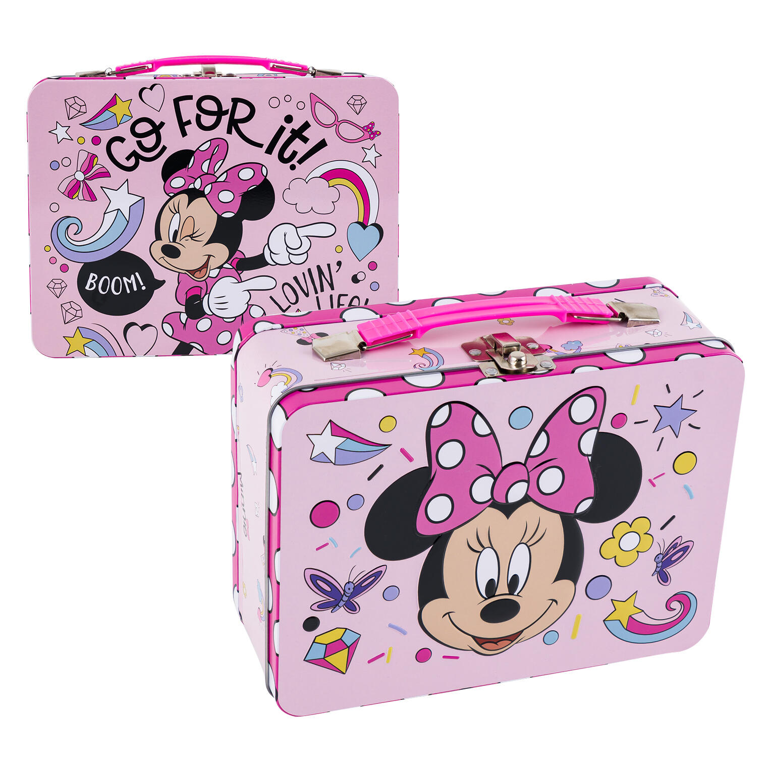 Wholesale Disney Minnie Mouse Tin Large Lunch Box | PINK/MULTI