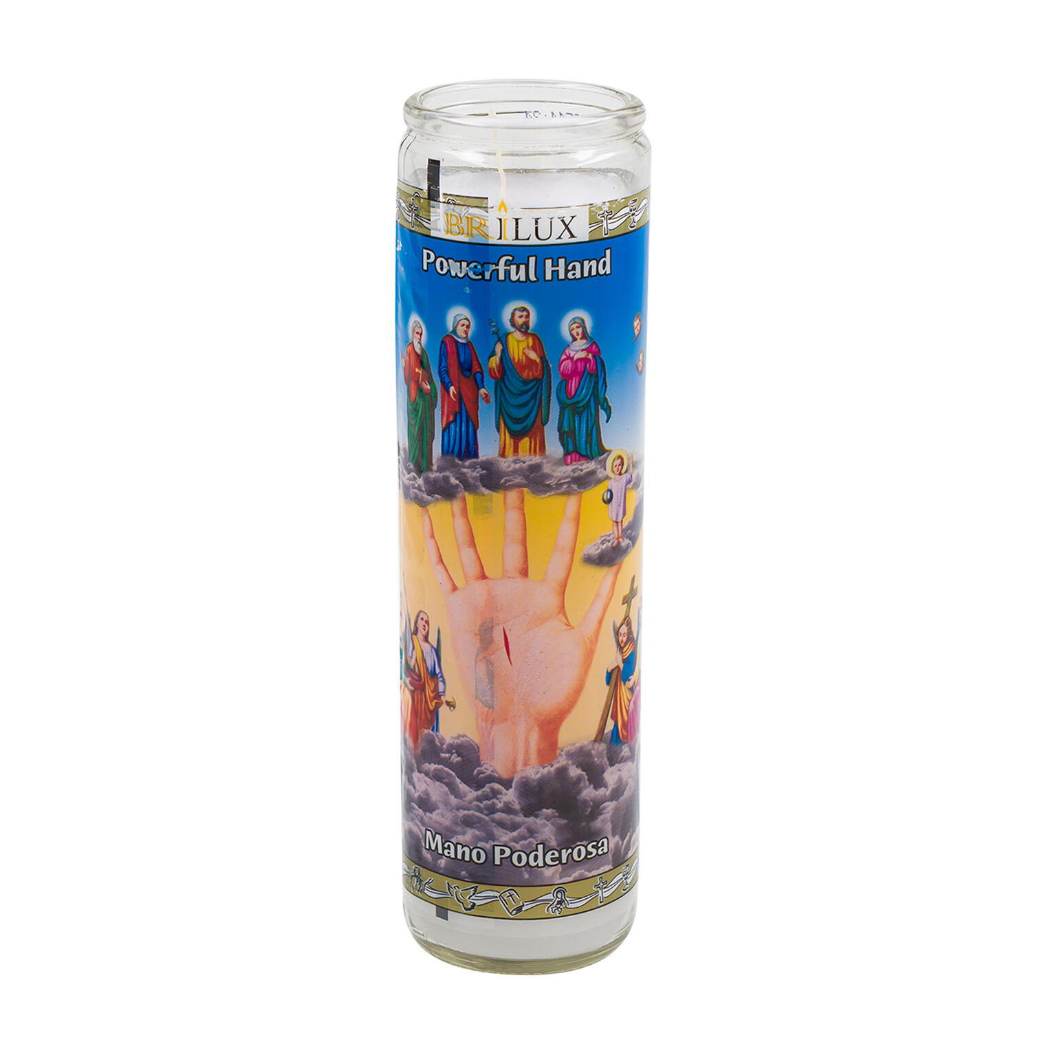 Stella Powerful Hand Religious Candle - 8 in