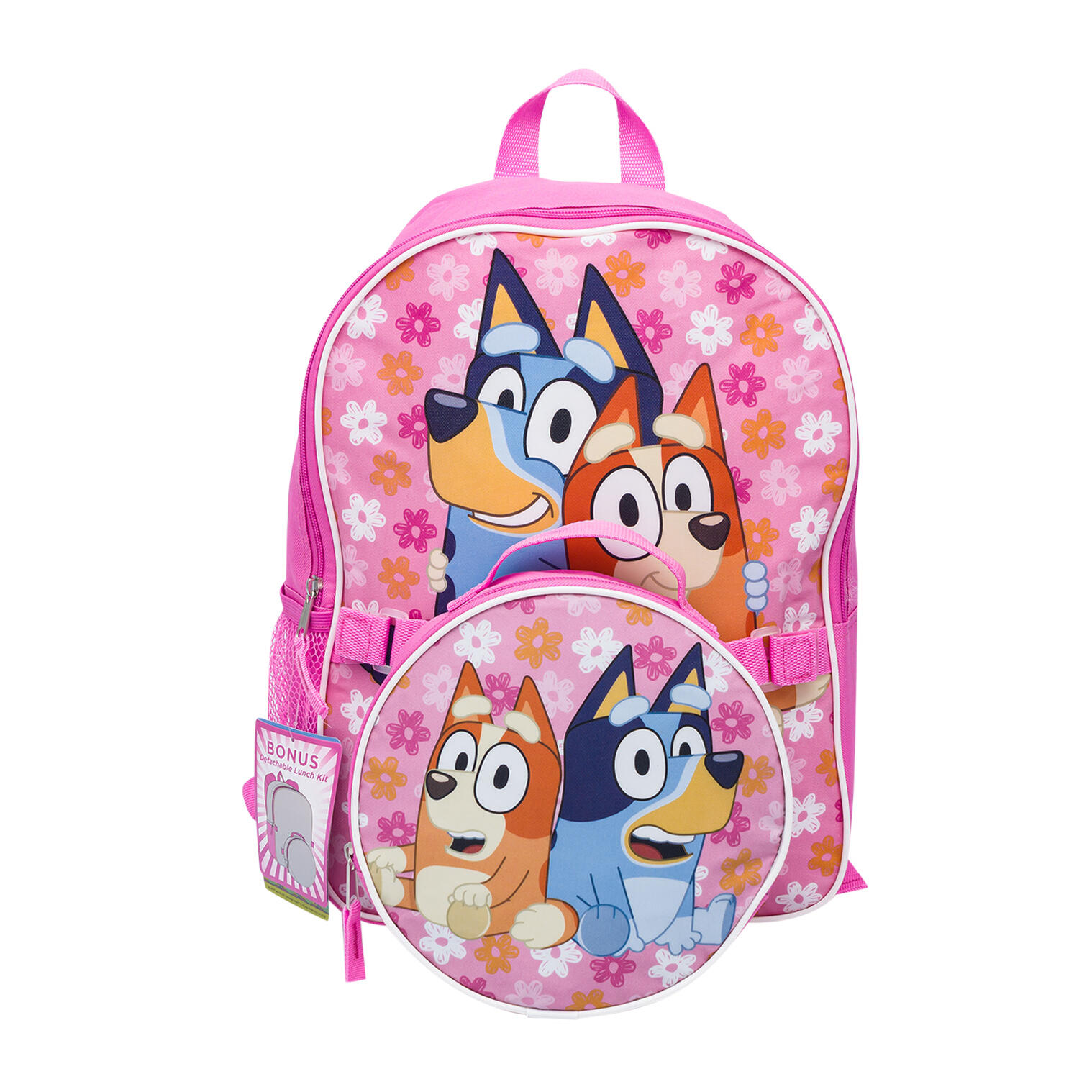 Bluey Kids Backpack and Lunchbox 15 in - Pink