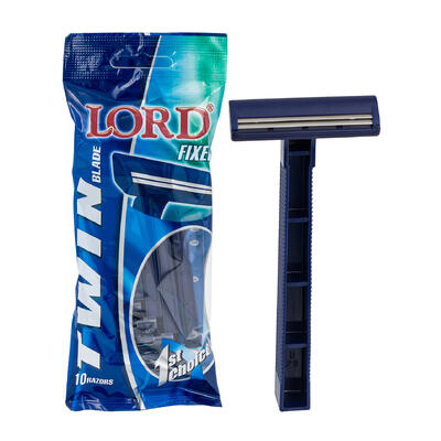 wholesale Disposable Twin Blade Razors, 10 Pack, Fixed Head, Black