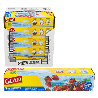wholesale Glad 7 Gallon Freezer Zipper Bags
