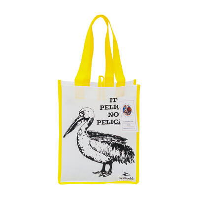 wholesale SeaWorld Humor Pelican Reusable Tote Bag, 10 x 8.5", Small