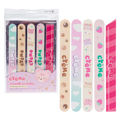wholesale The Crème Shop Perfecting Nail File Set, Smooth As Boba, 5-Pack