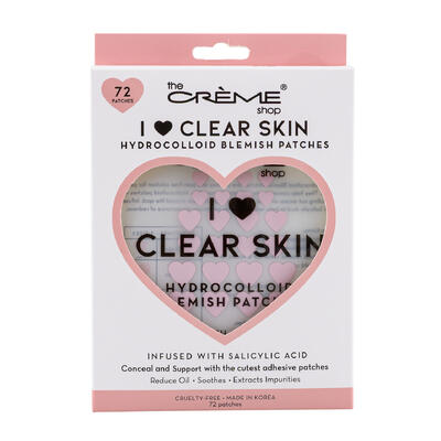 wholesale The Crème Shop I Love Clear Skin Hydrocolloid Blemish Patches with Salicylic Acid, 72 Patches