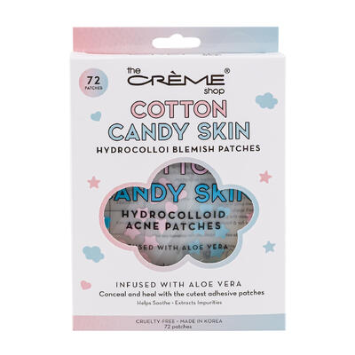 wholesale The Crème Shop Cotton Candy Skin Hydrocolloid Blemish Patches for Dark Spots with Aloe Vera, 72 Patches