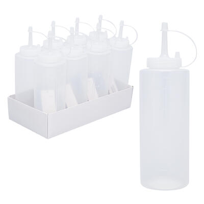 wholesale Dispenser Bottle, 12 oz, White, Squeeze Type
