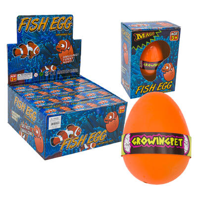 wholesale Growing Pet Fish Egg, Orange, Water Activated Toy