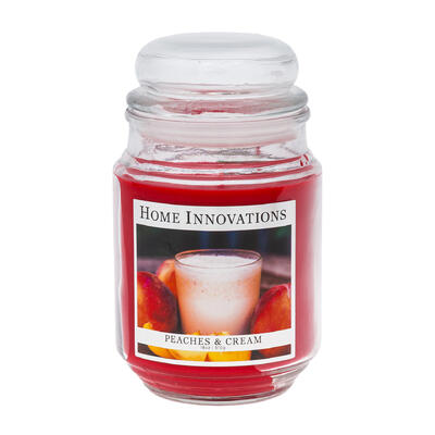 wholesale Home Innovations Peaches & Cream Scented Candle, 18oz/510g