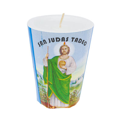 wholesale San Judas Tadeo White Candle, 3.5oz