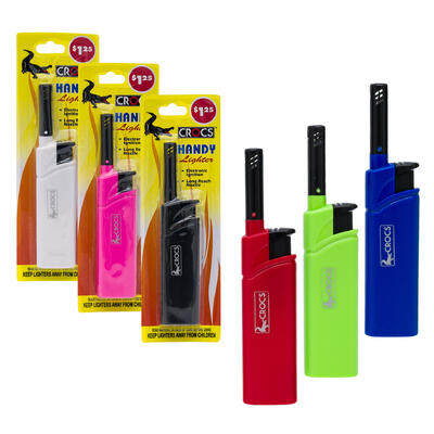 wholesale Crocs Handy Lighter, Electronic Ignition, Long Reach Nozzle, Assorted Colors