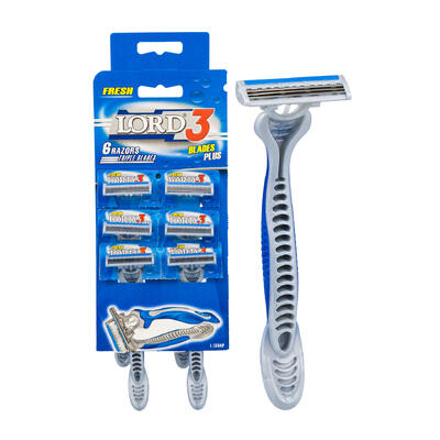 Wholesale Lord Plus Triple Blades Disposable Razors, 6-Pack | | SKU: 15080