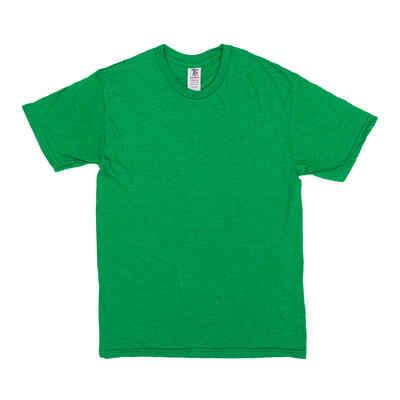 wholesale Combed Ring-Spun Green T-Shirt, Cotton/Polyester Blend, Soft & Comfortable, Small