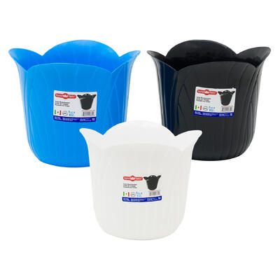 wholesale WASTE BASKET 9qt TULIP 3 ASSTD