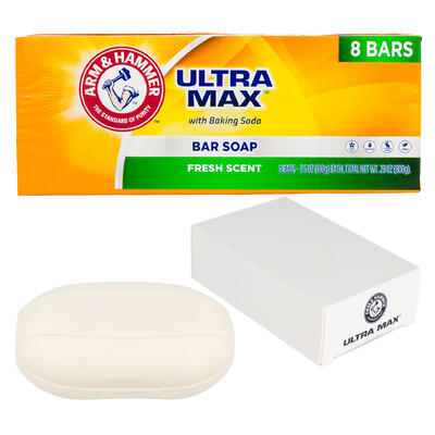 wholesale Arm & Hammer Ultra Max Bar Soap with Baking Soda, Fresh Scent, 8 Bars