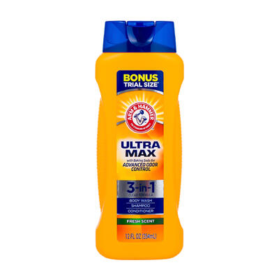 wholesale Arm & Hammer Ultra Max 3-in-1 Body Wash Shampoo and Conditioner, 12 oz, Fresh Scent