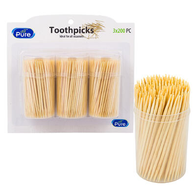 wholesale 3 Pack Bamboo Toothpicks