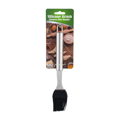 wholesale Silicone Brush with Stainless Steel Handle, Hanging Loop