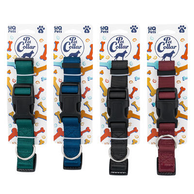 wholesale Large Pet Collar, 15.7 - 21.6", Adjustable Fit, 4 Assorted Colors
