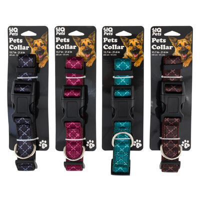 wholesale Large Adjustable Pets Collar, 15.7 - 21.6", Assorted Colors