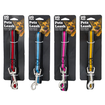 wholesale Large Pets Leash, Reflective, 0.6 x 47.2", 4 Assorted Colors