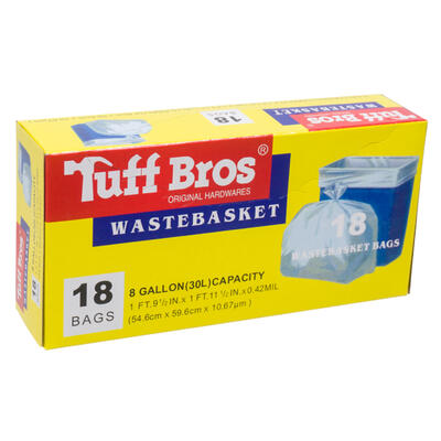 18ct Tuff Bros Waste Basket- 8 Gallon